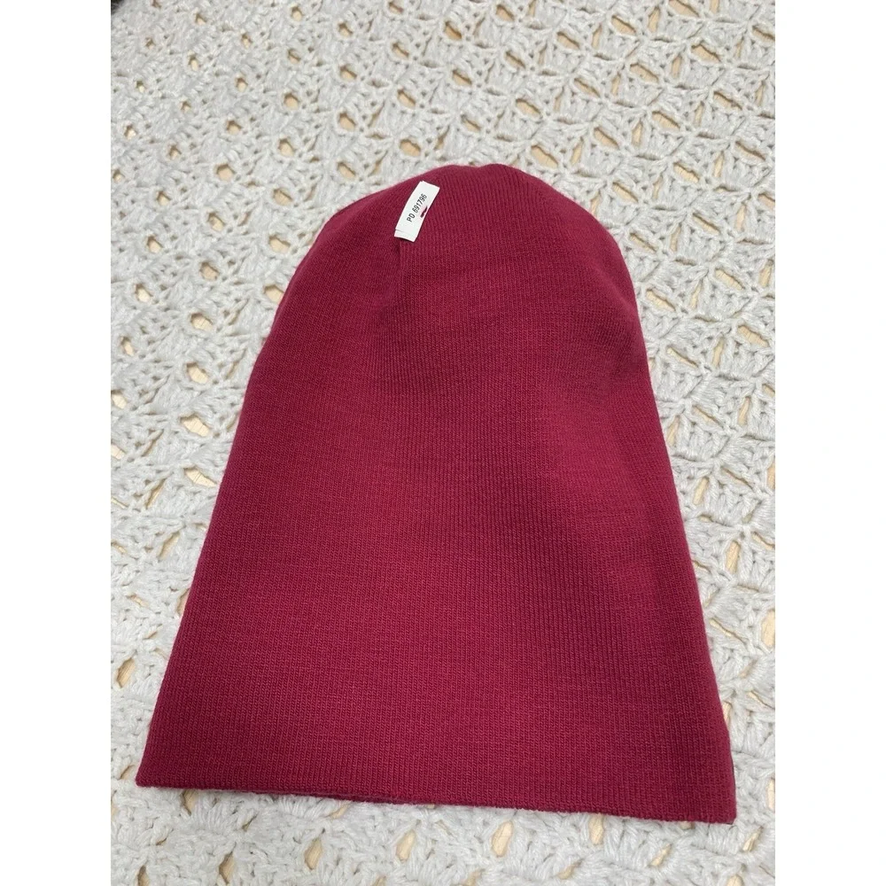 The North Face Beanie Hat Girls One‎ Size Pink White Burgundy Striped Casual